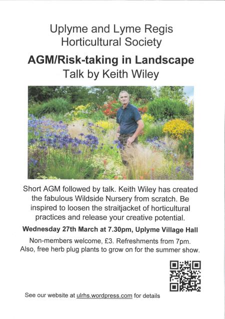 Uplyme and Lyme Regis Horticultural - AGM/Risk-taking in Landscape